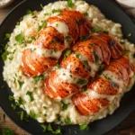 A plate of leftover lobster tails, perfect for turning into a delicious lobster recipe.